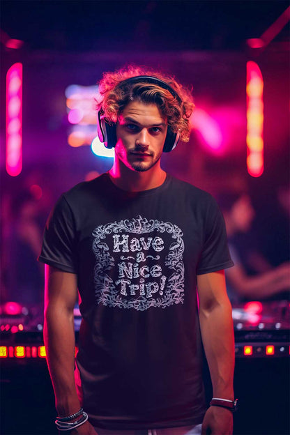Have a Nice Trip - Mushroom Line Art T-Shirt