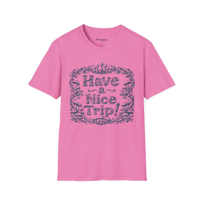 Have a Nice Trip - Mushroom Line Art T-Shirt