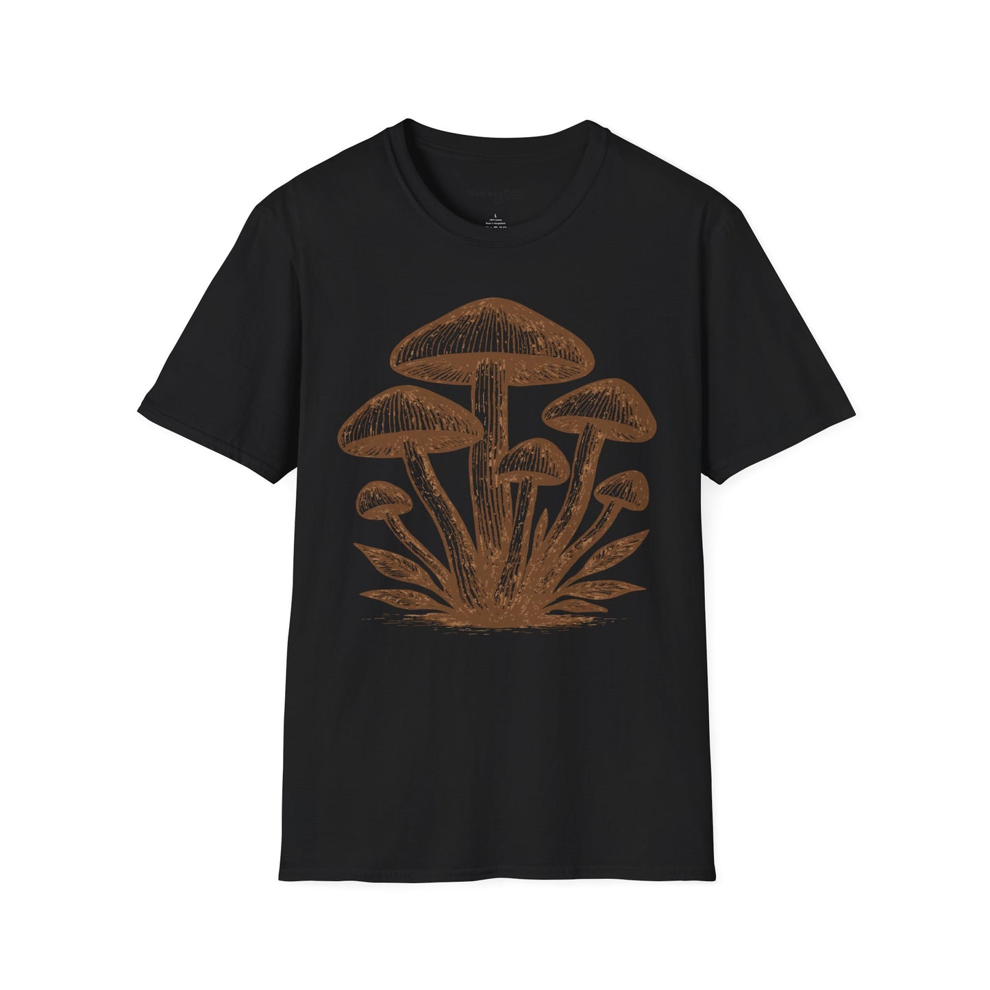 Mushroom Cluster Line Art T-Shirt