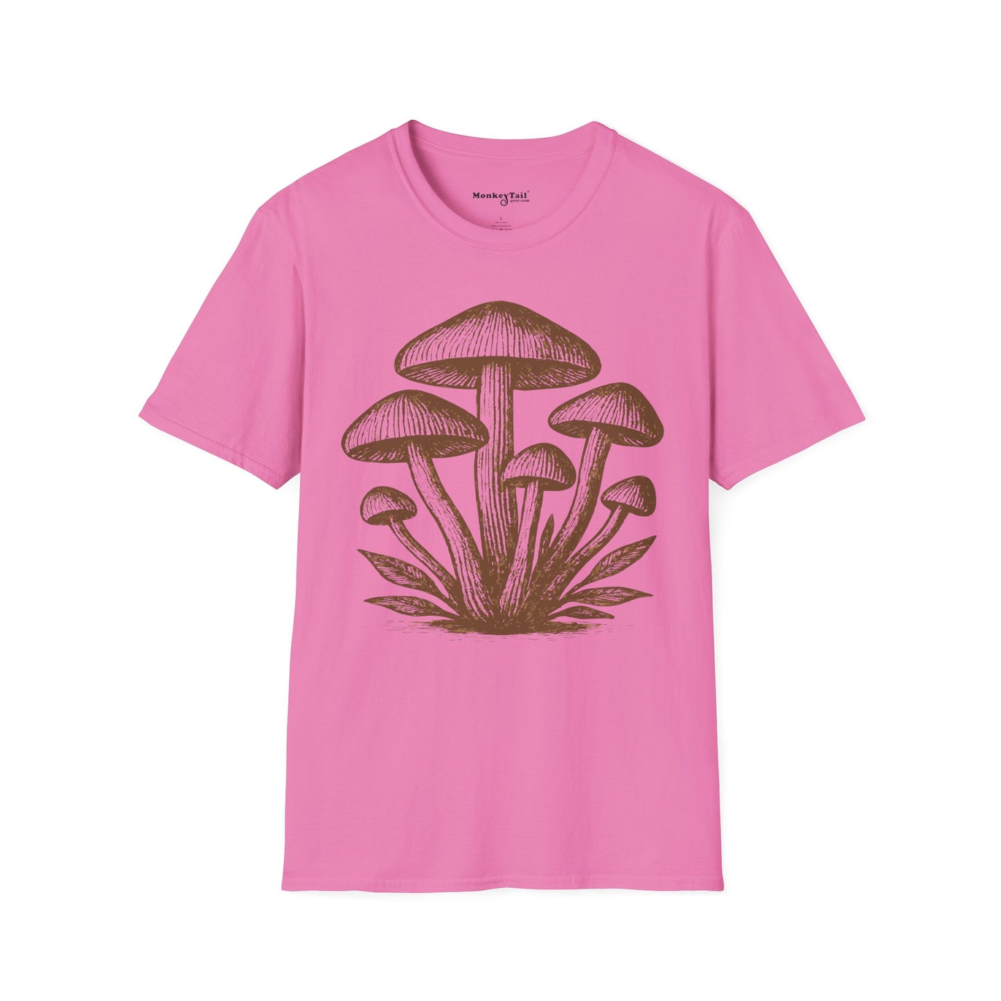 Mushroom Cluster Line Art T-Shirt