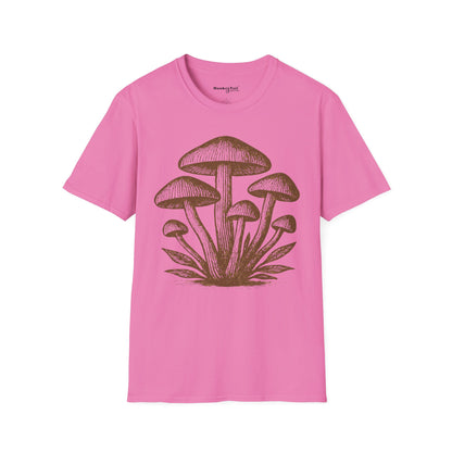 Mushroom Cluster Line Art T-Shirt