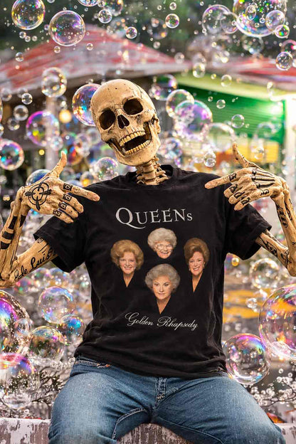 QUEENs Golden (Girls) Rhapsody Mock Album T-Shirt