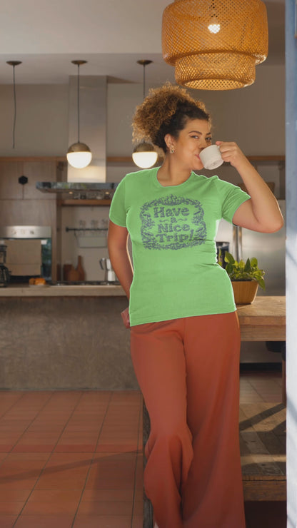 Have a Nice Trip - Mushroom Line Art T-Shirt